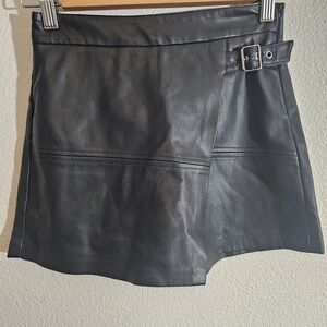 Zara Black Faux Leather Skirt for Kids